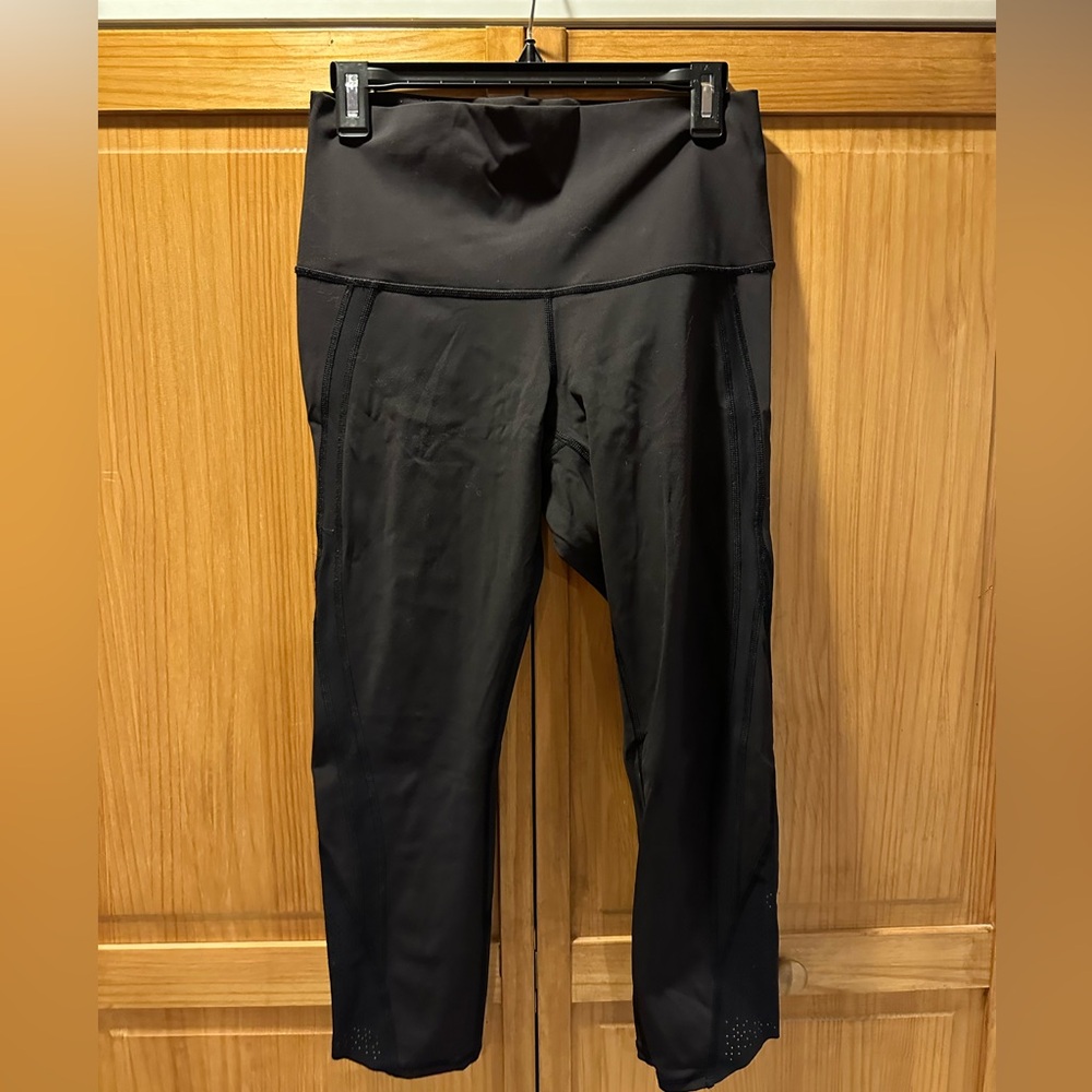 Lululemon Black Mesh Capri Leggings